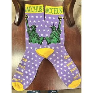 Bacchus 2026 Socks Statue Of Liberty New Orleans Mardi Gras Krewe Favor Throw